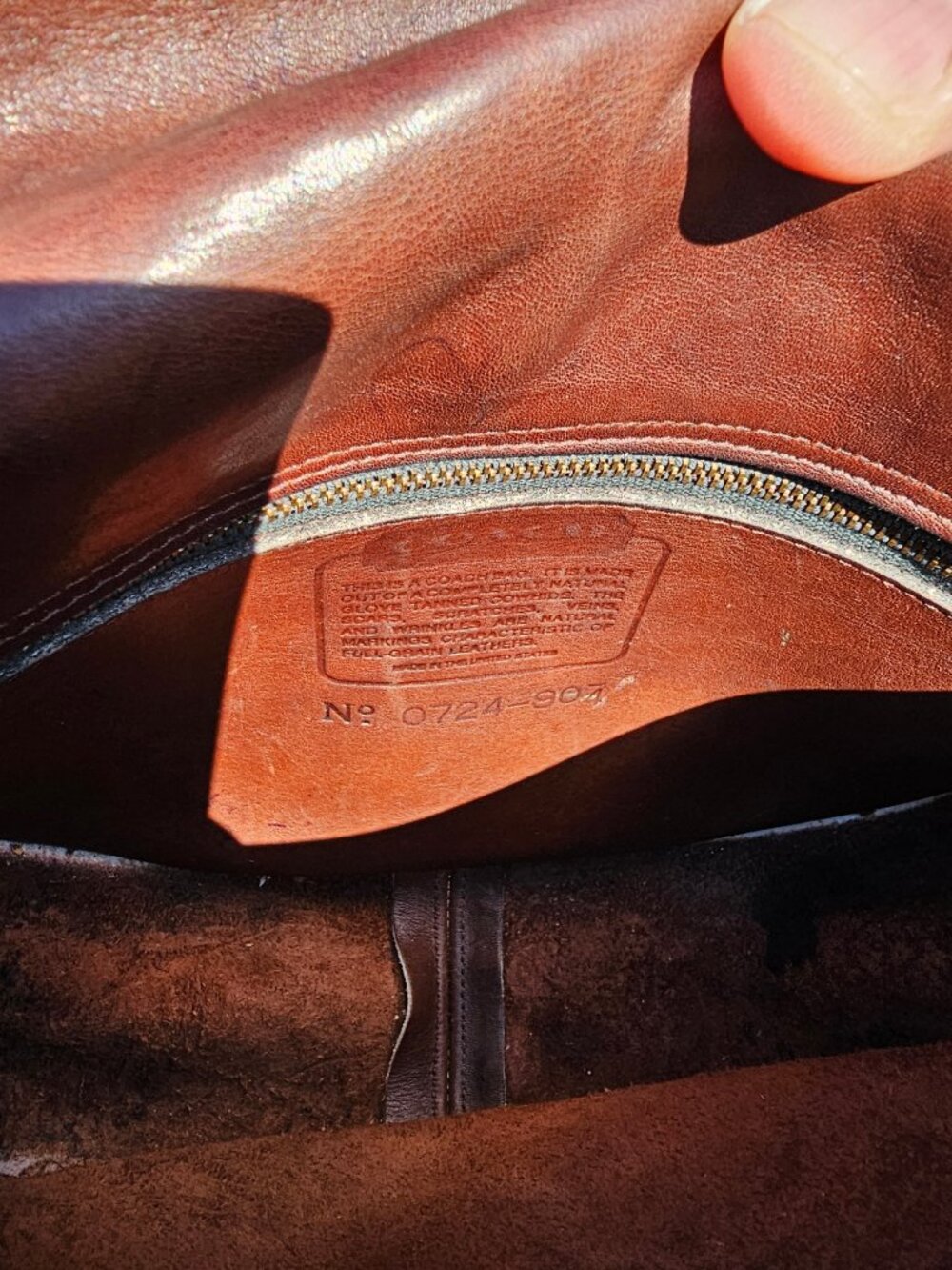 Vintage Coach Plaza Bag #9860 Mahogany Made In USA Year 1989 - Picture 2 of 13